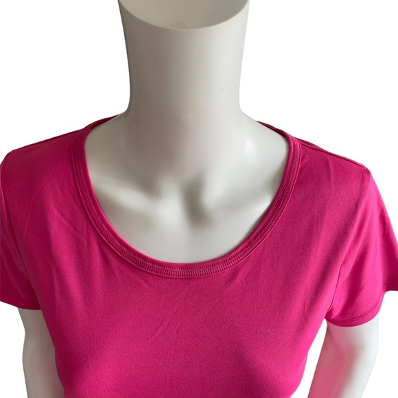 Champion Women’s Size S open Back Athlete Loose Casual Short Sleeve T-Shirt Pink - Picture 4 of 12